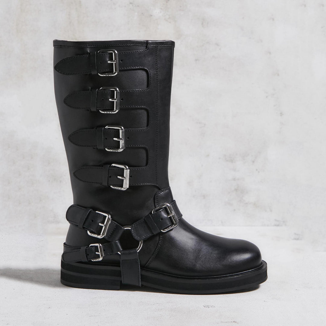 CANTALOUPE HIGH BOOT Black Leather