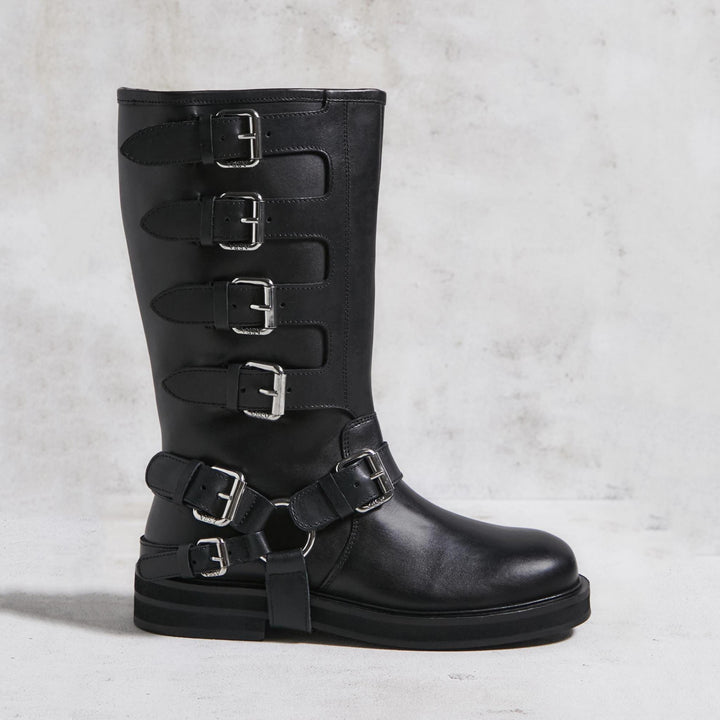 CANTALOUPE HIGH BOOT Black Leather