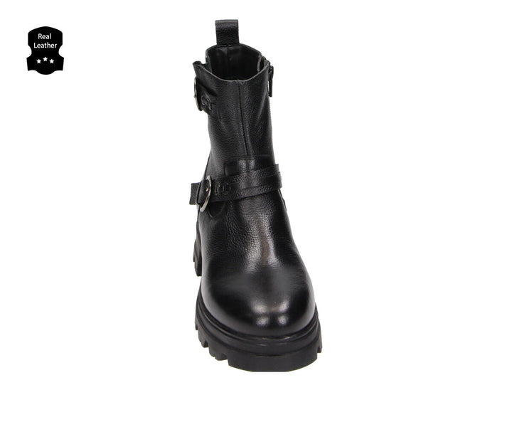 FAE BIKER BOOT Black Leather