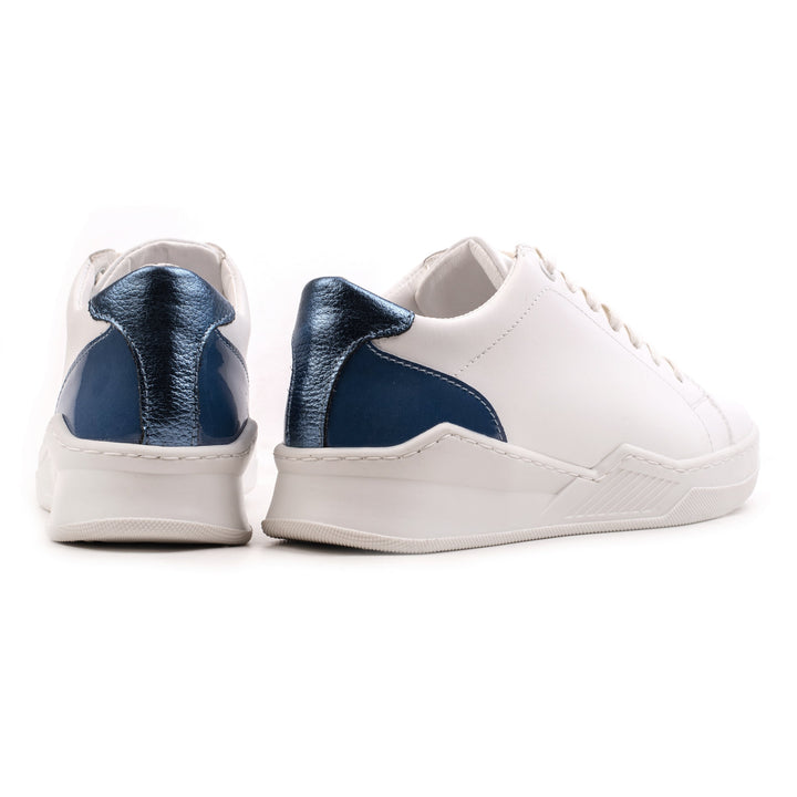 SPENCER CITY White/Blue Leather