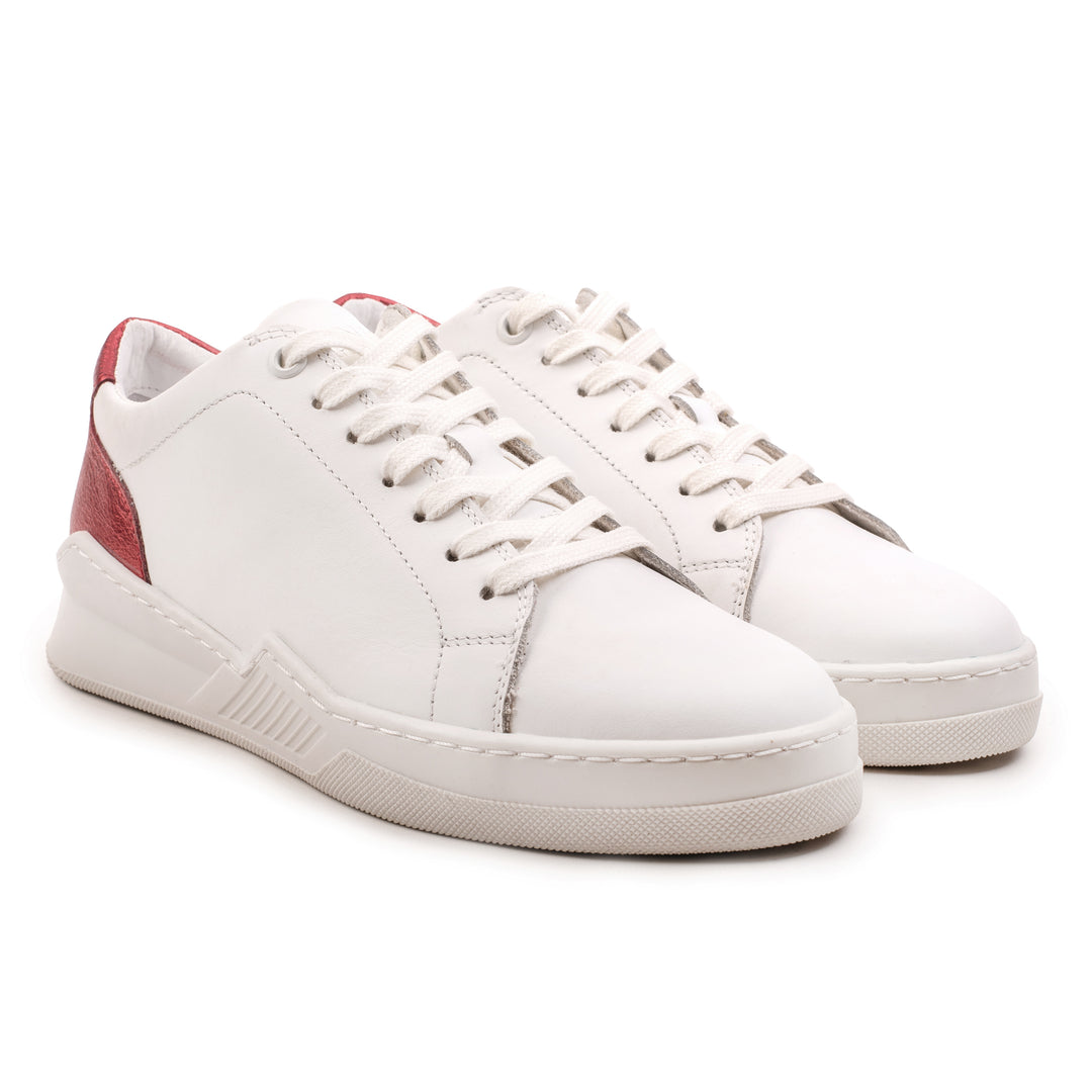 SPENCER CITY White/Red Leather