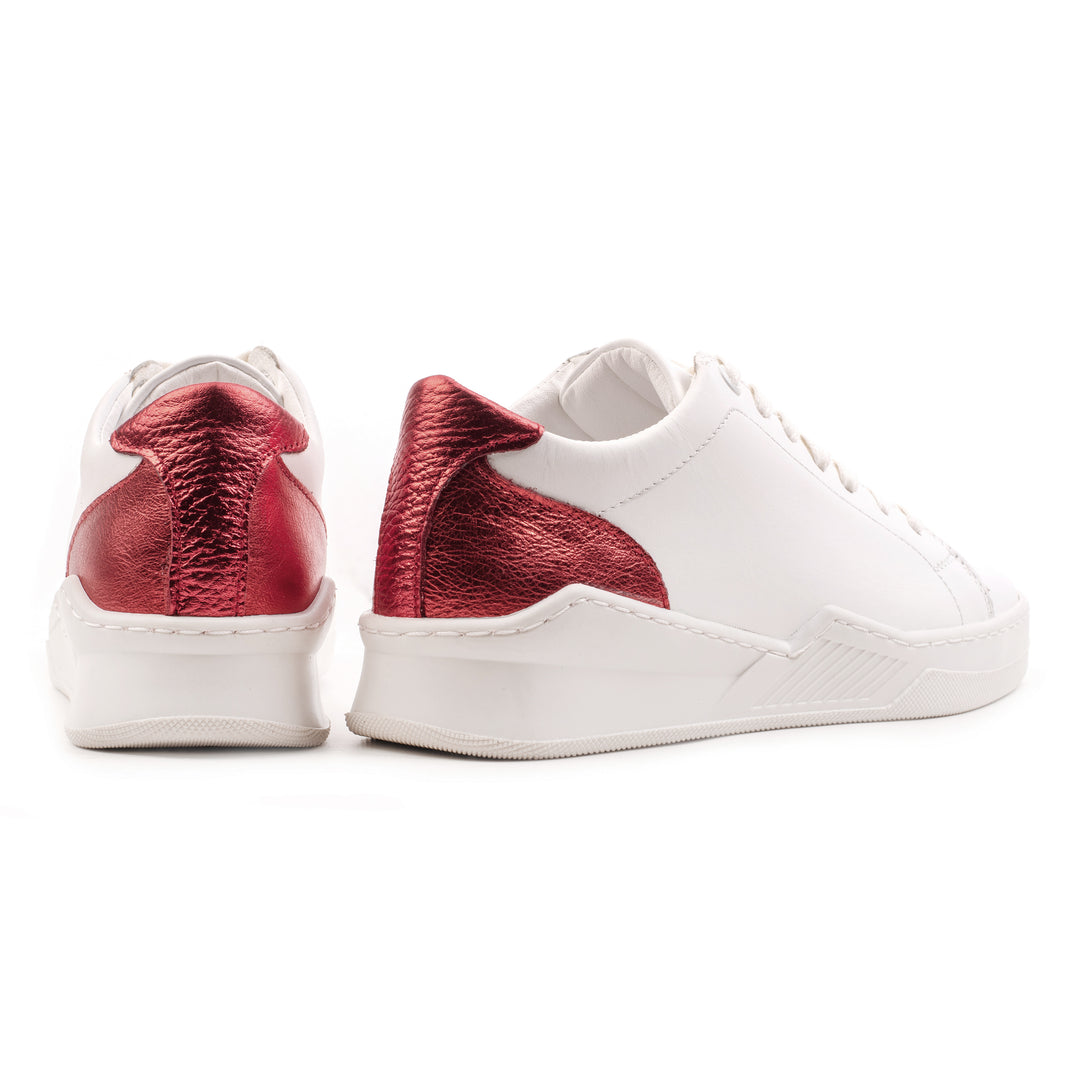 SPENCER CITY White/Red Leather