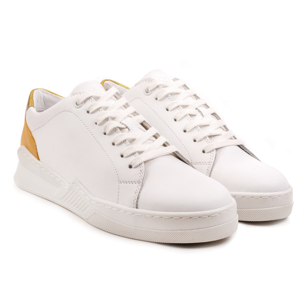 SPENCER CITY White/Yellow Leather