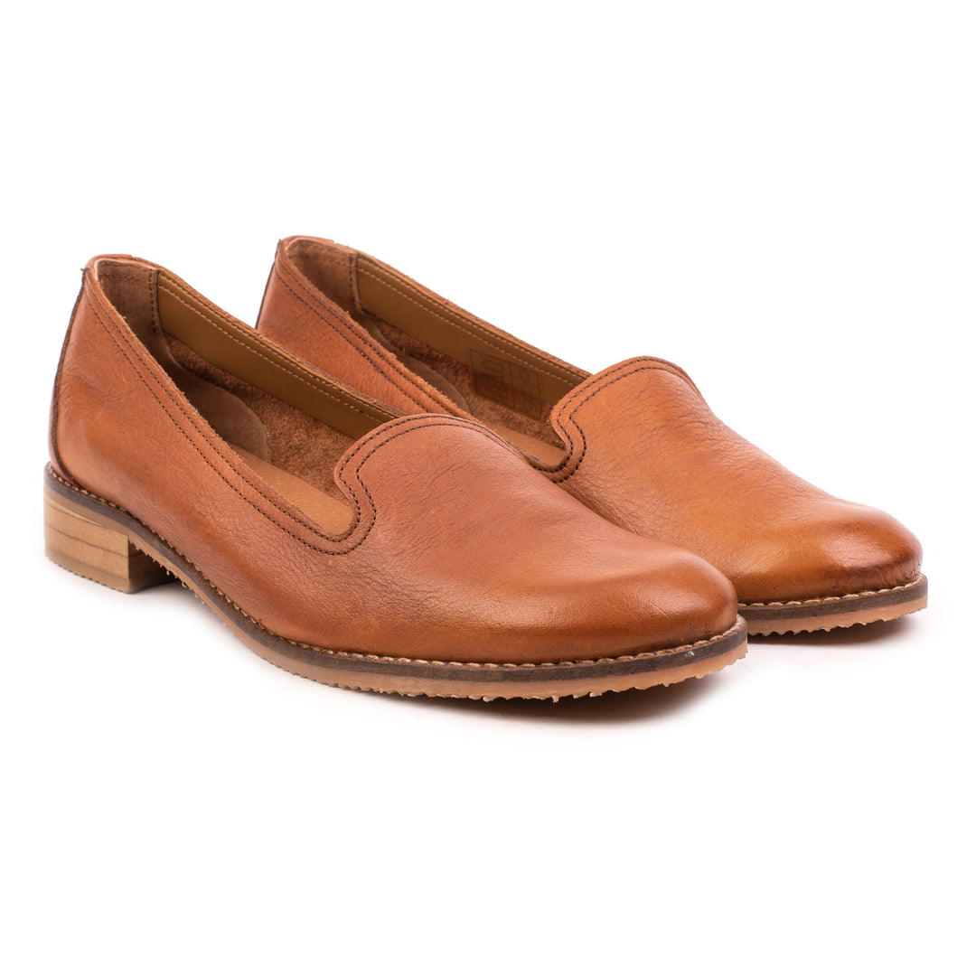 ROME PLAIN LOAFER Cognac Leather