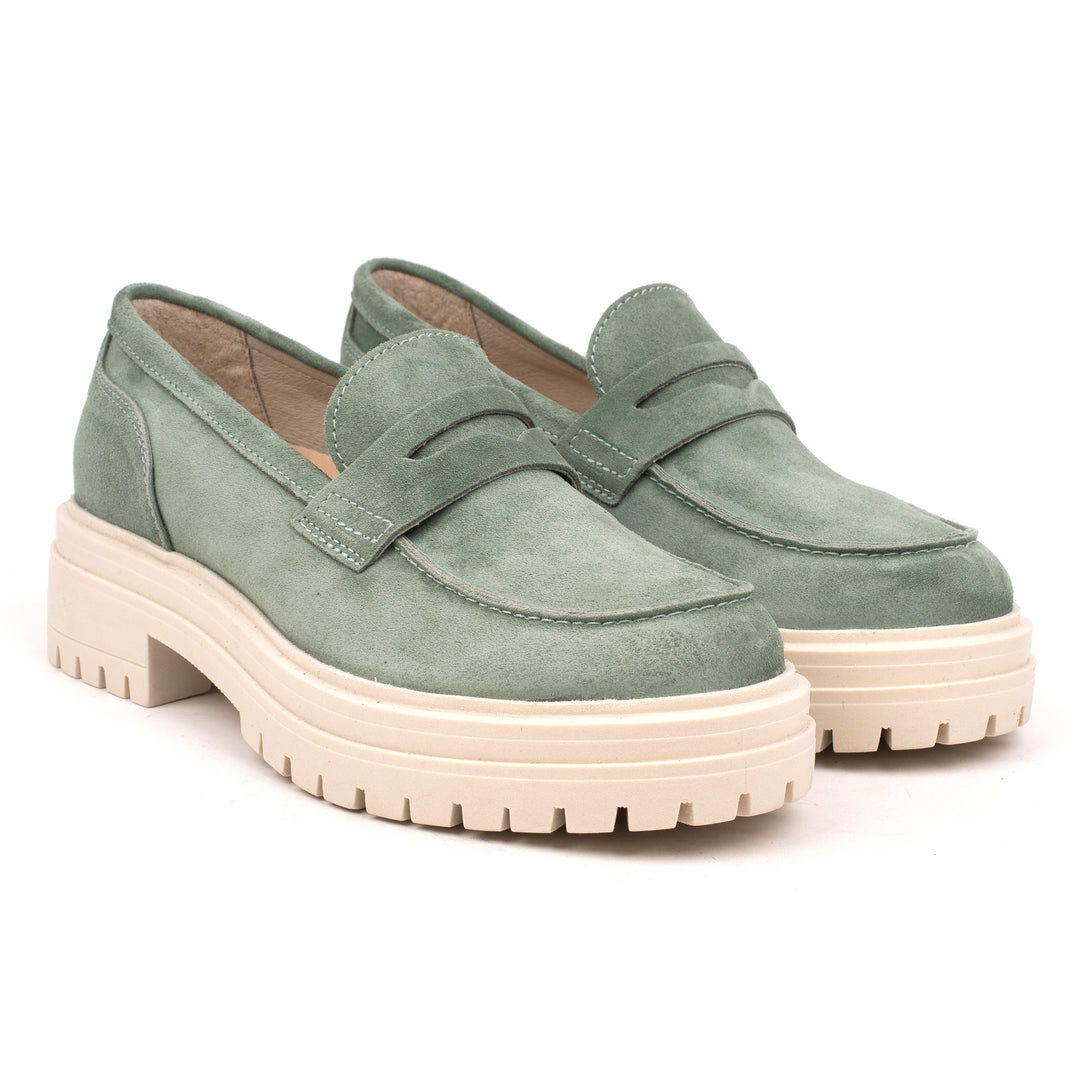 LEYTON LOAFER SADDLE Mint Suede