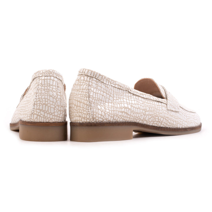 CODE LOAFER Beige Leather