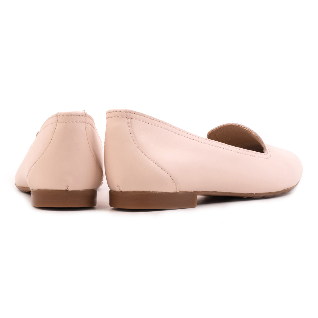 FERNIE PLAIN LOAFER Pink Leather