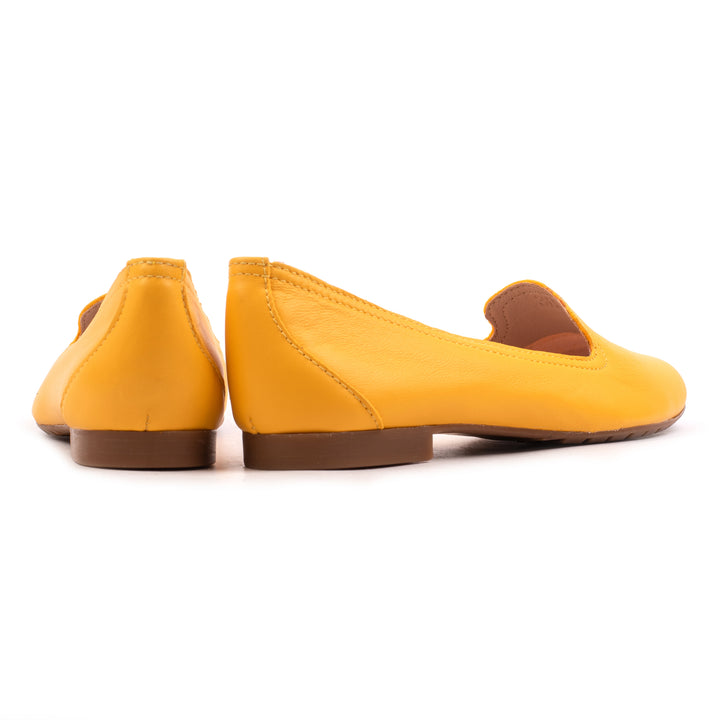 FERNIE PLAIN LOAFER Yellow Leather