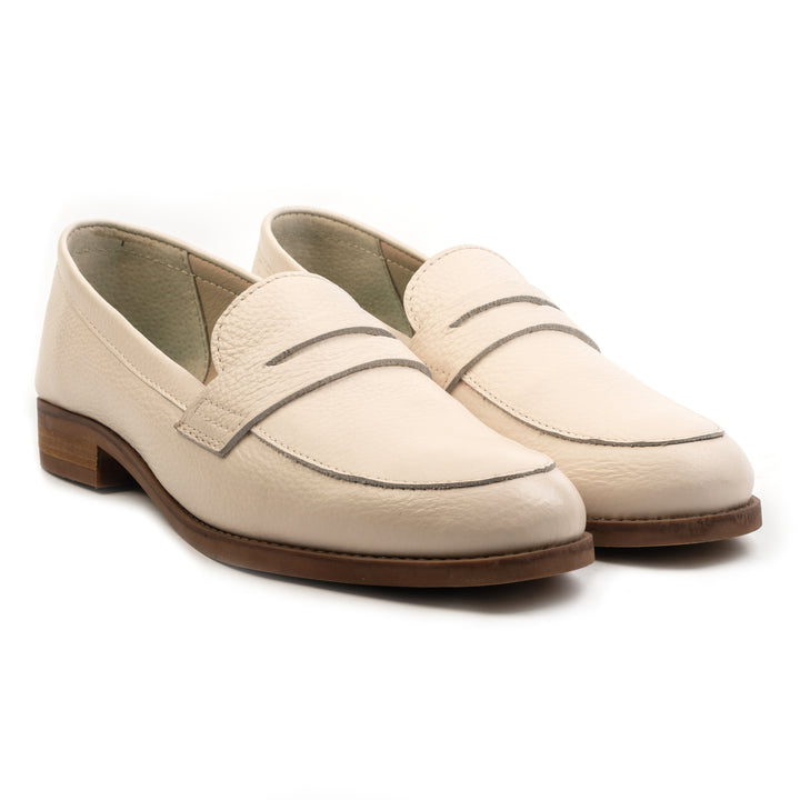 JADE LOAFER Creme Leather