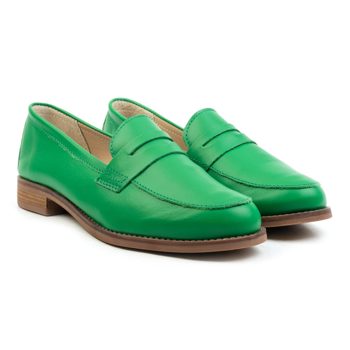 JADE LOAFER Green Leather