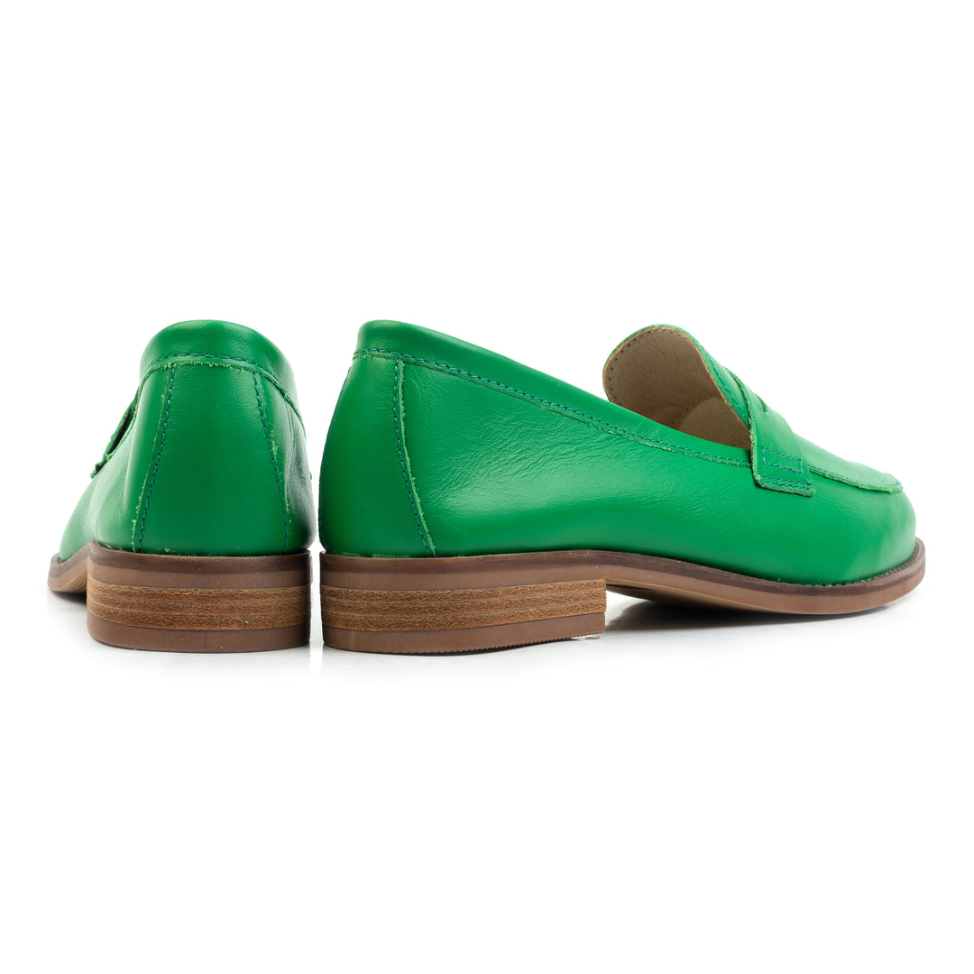 JADE LOAFER Green Leather