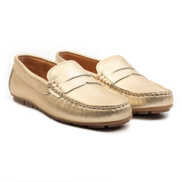 PETIT MOC  Gold Metalic Leather