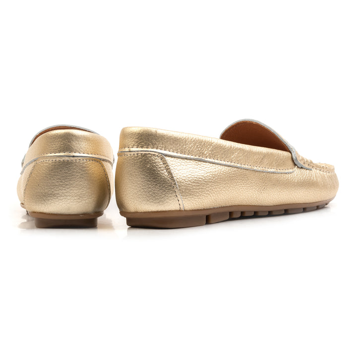 PETIT MOC  Gold Metalic Leather