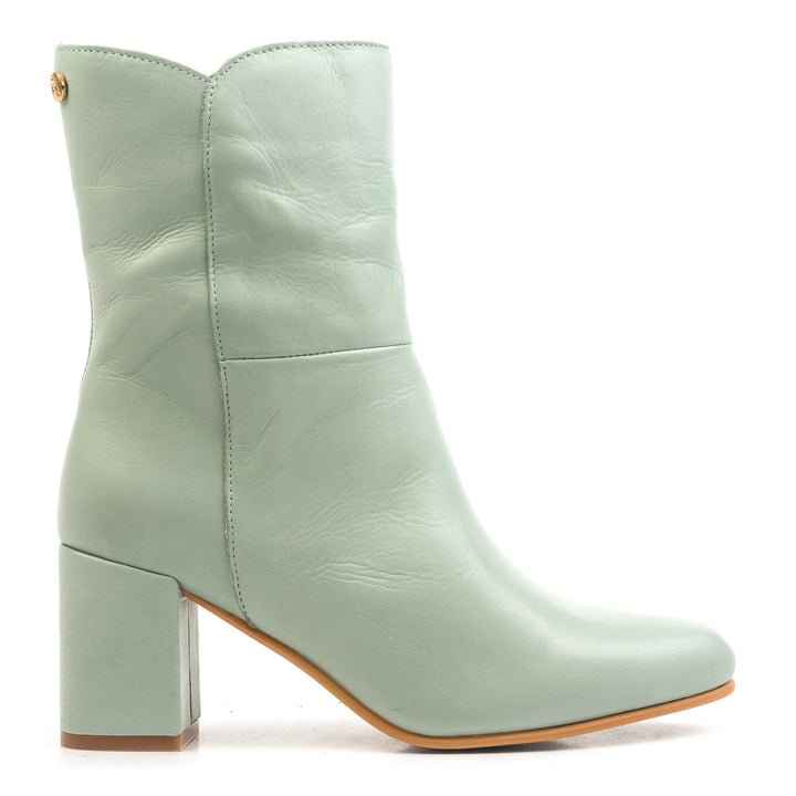 PERLA BOOT Light Green Leather