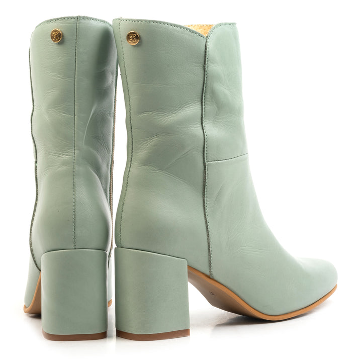 PERLA BOOT Light Green Leather