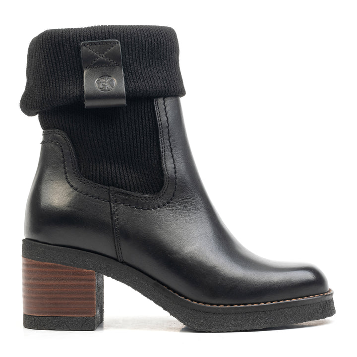 JAMILA MID BOOT Black Leather