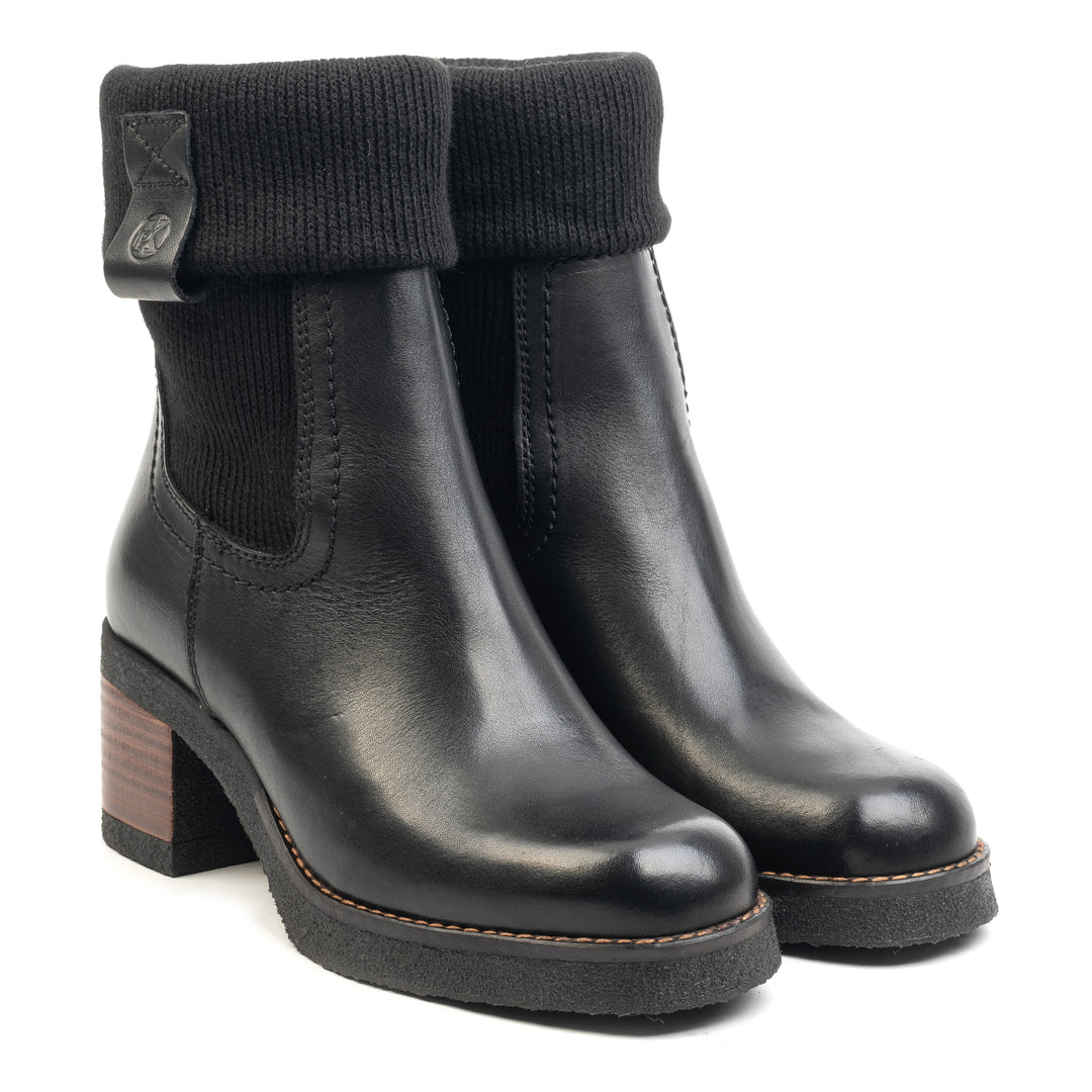 JAMILA MID BOOT Black Leather