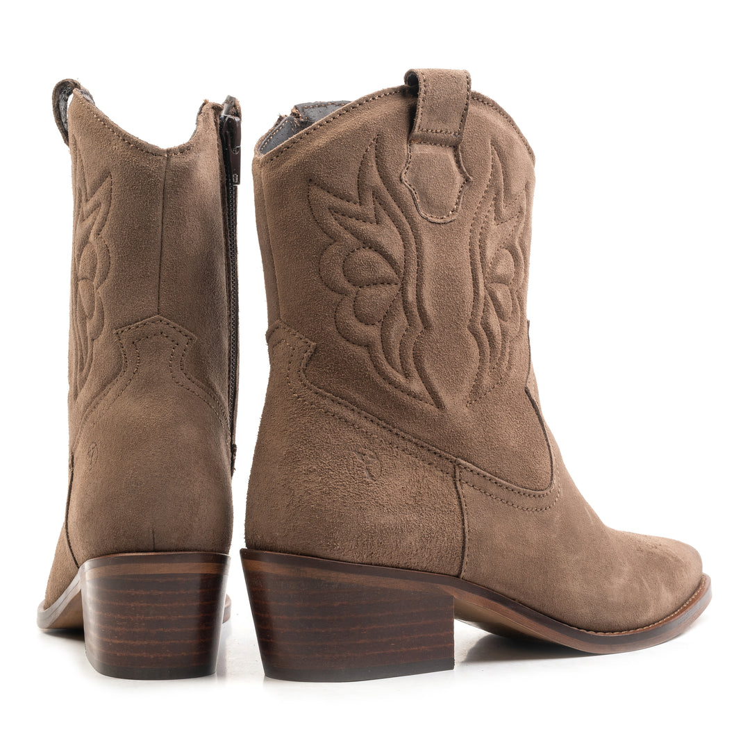 MINT WESTERN BOOT Taupe Suede