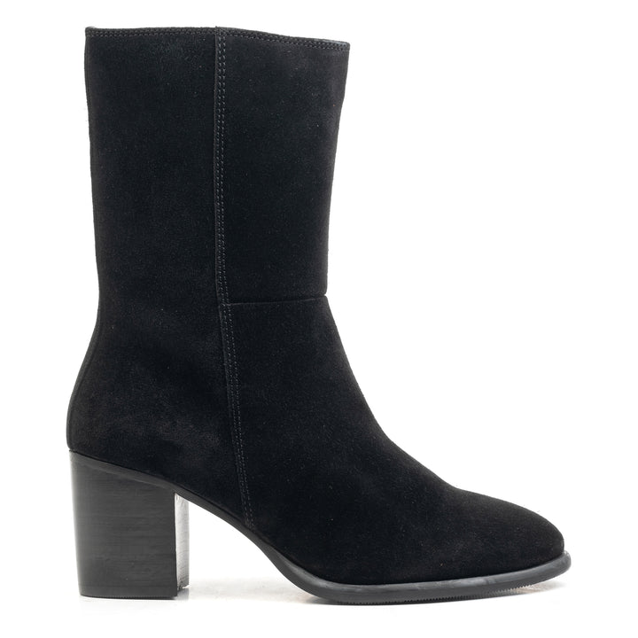 MIKI MID BOOT Black Suede