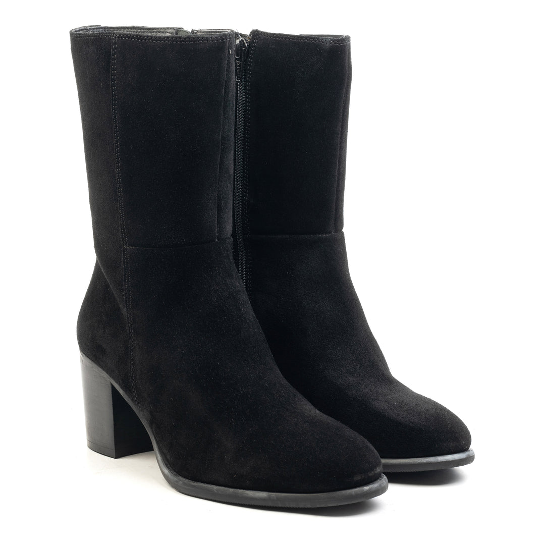 MIKI MID BOOT Black Suede