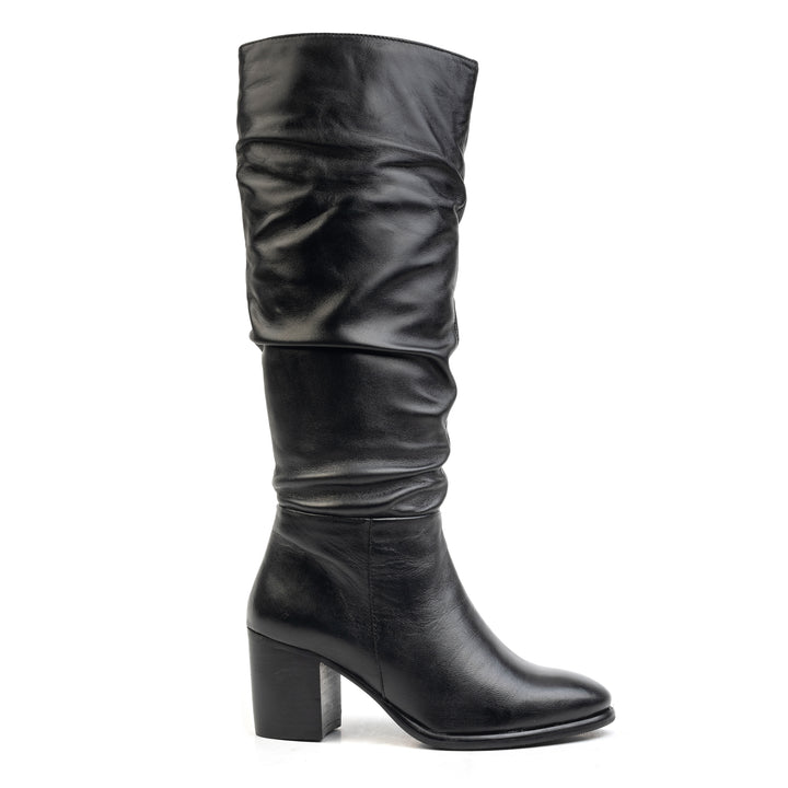 MIKI HIGH BOOT Black Leather