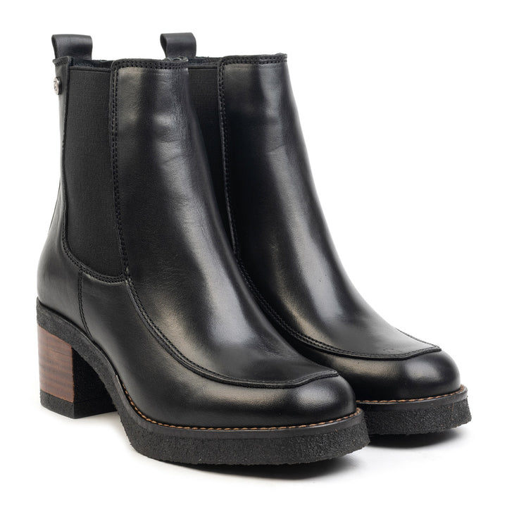 JAMILA CHELSEA BOOT Black Leather