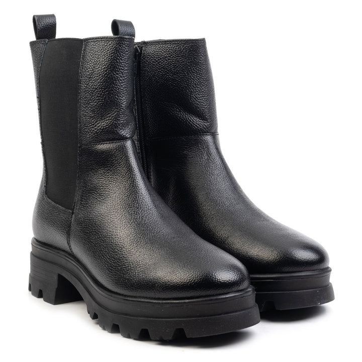 FAE CHELSEA BOOT Black Leather