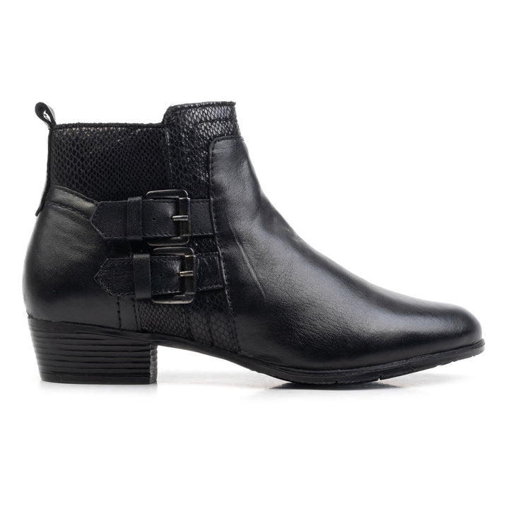 FLORE ANKLE BOOT Black Leather