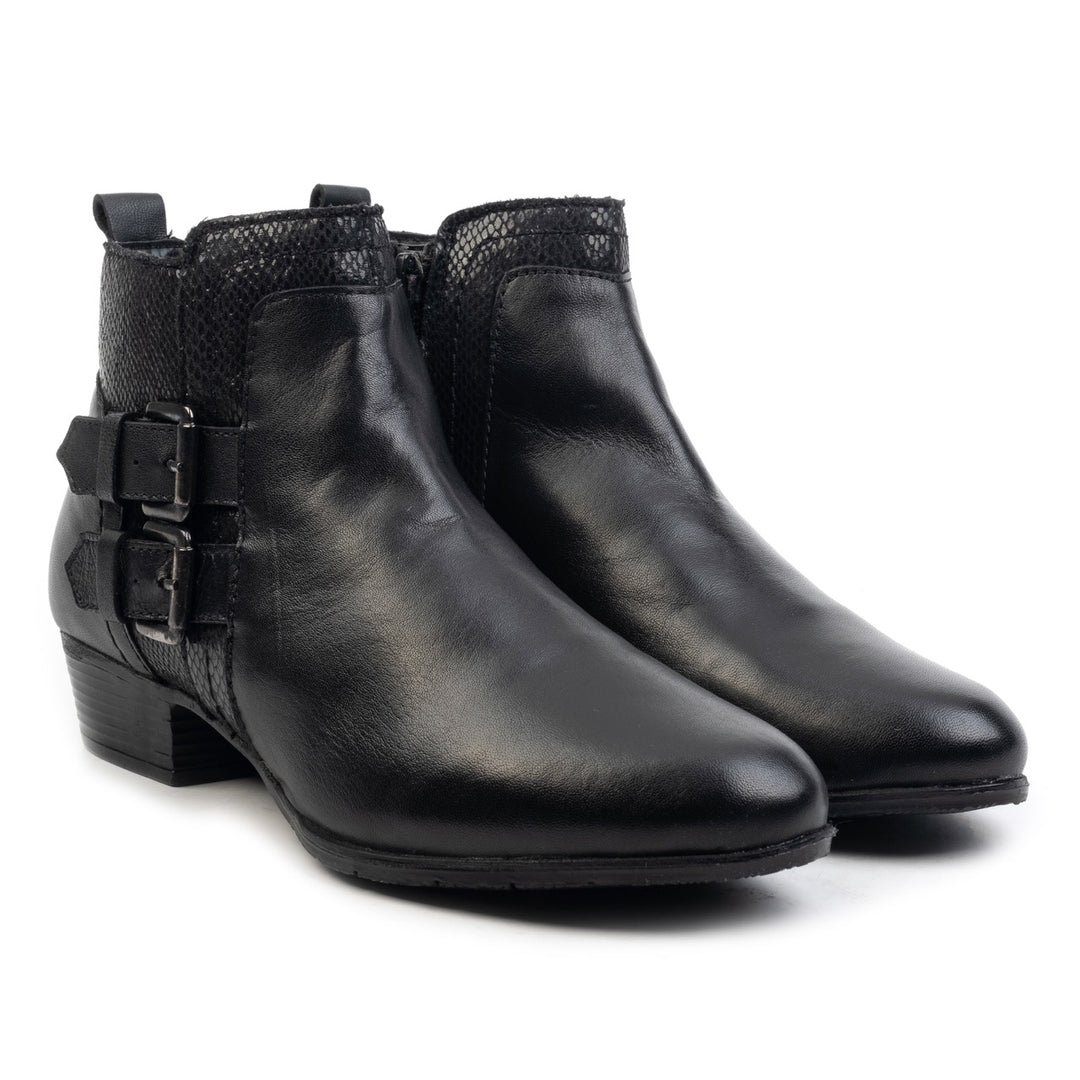 FLORE ANKLE BOOT Black Leather