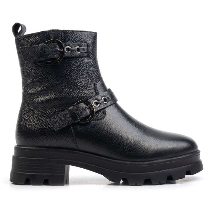 FAE BIKER BOOT Black Leather