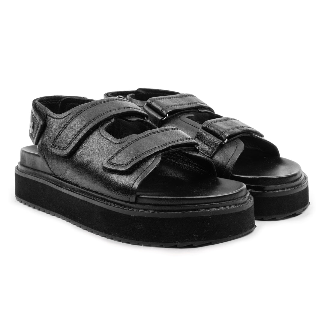 SOBA SANDAL Black Leather