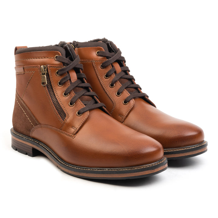 NOAH LACE BOOT Tan Leather