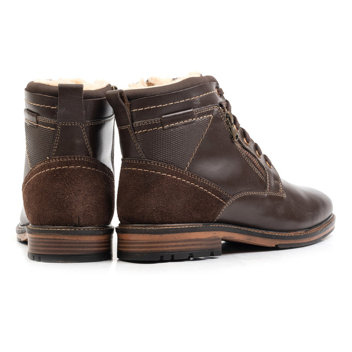 NOAH LACE BOOT LACE BOOT Dk. Brown Leather