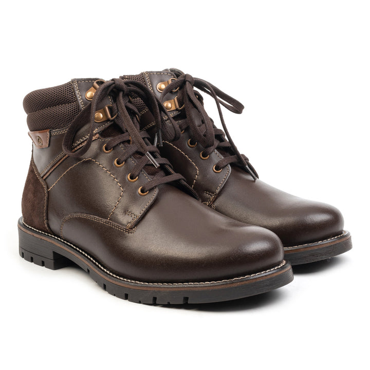 LUCAS LACE BOOT Brown Leather