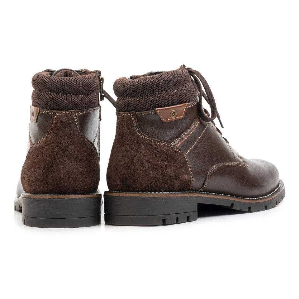 LUCAS LACE BOOT Brown Leather