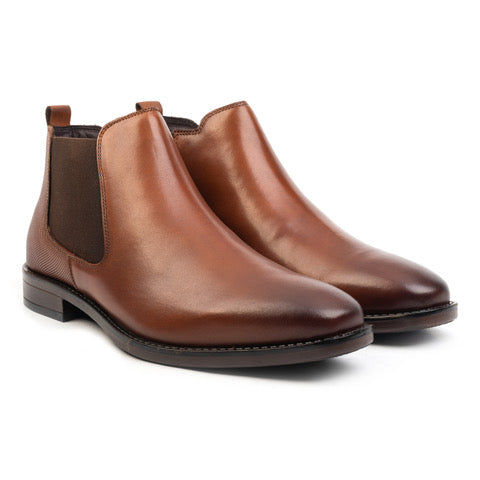 CHARLIE CHELSEA BOOT Tan Leather