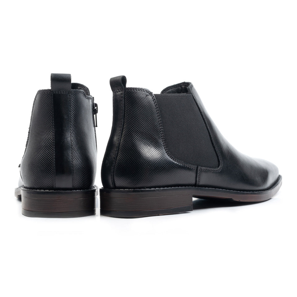 CHARLIE CHELSEA BOOT Black Leather