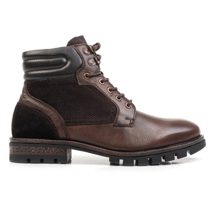 ARLO LACE BOOT Dk. Brown Leather Suede