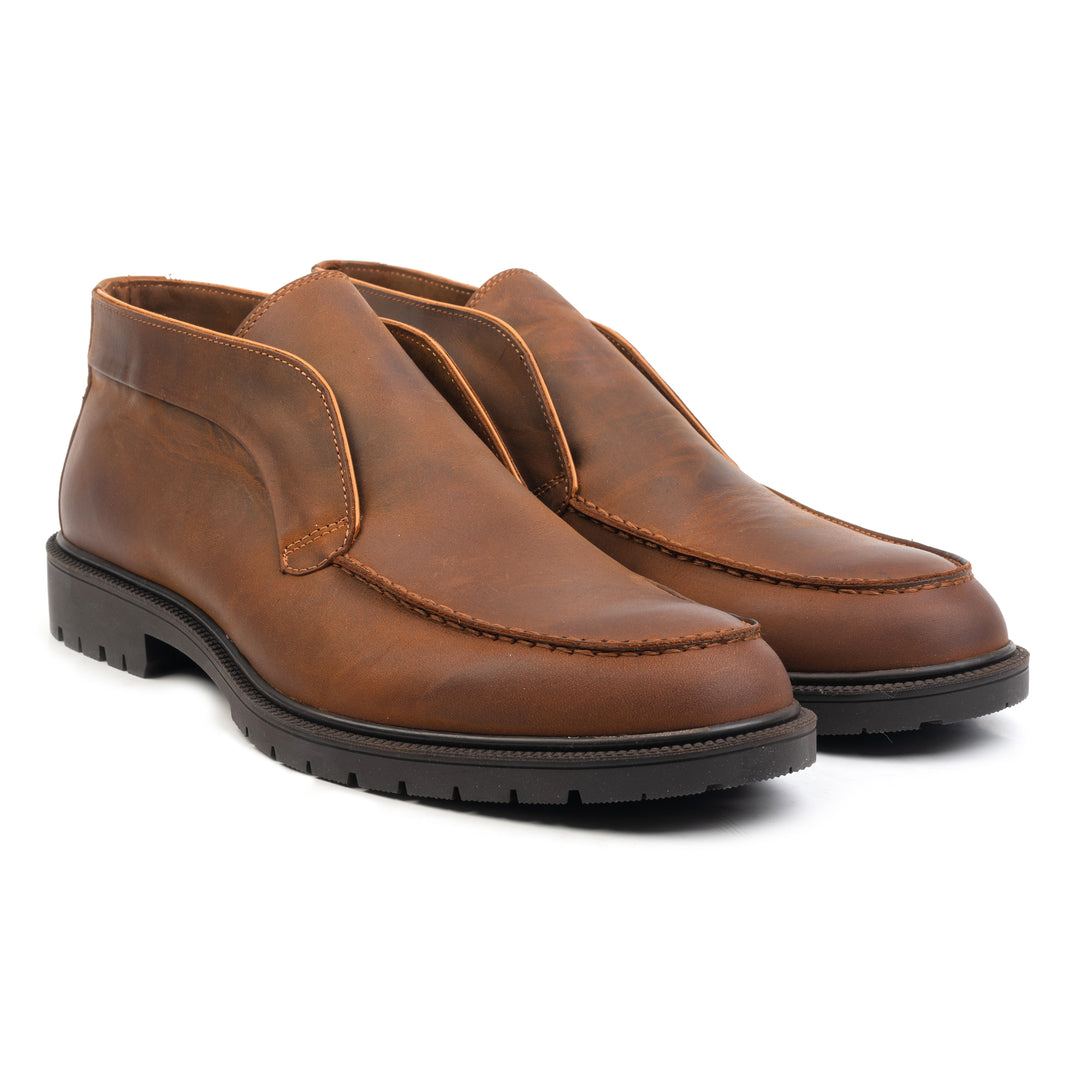 ADAM ANKLE BOOT Tan Wax Leather