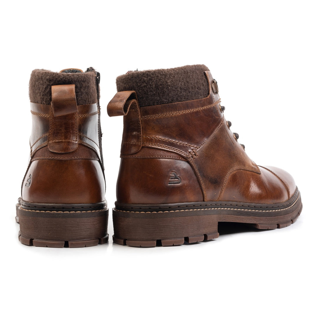 OLTEN LACE BOOT Cognac Leather