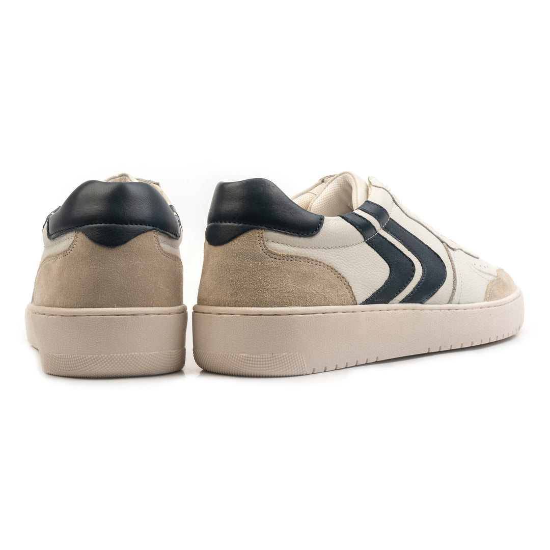 HANK SNEAKER Piele Naturală Alb - Bleumarin