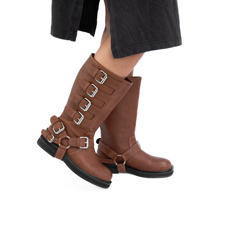 CANTALOUPE HIGH BOOT Rich Tan Leather