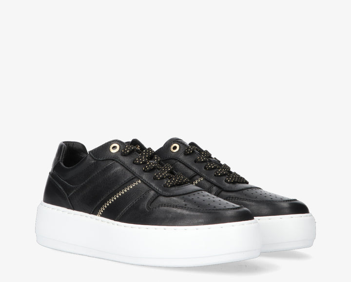 AUBREE SNEAKER Black Leather