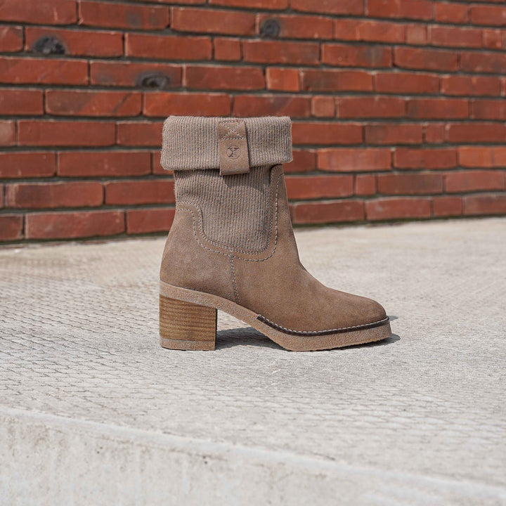 JAMILA MID BOOT Taupe Suede