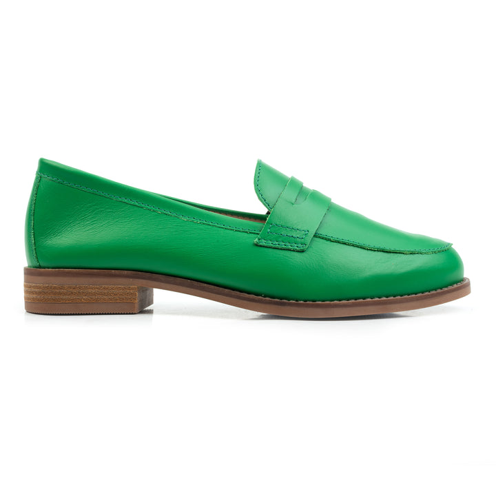 JADE LOAFER Green Leather