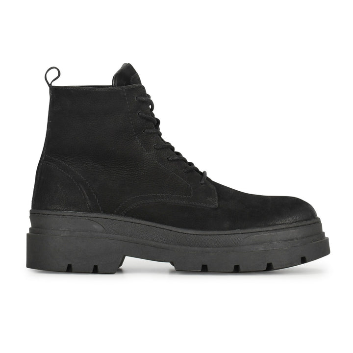 LIAM LACE BOOT Black Nabuc