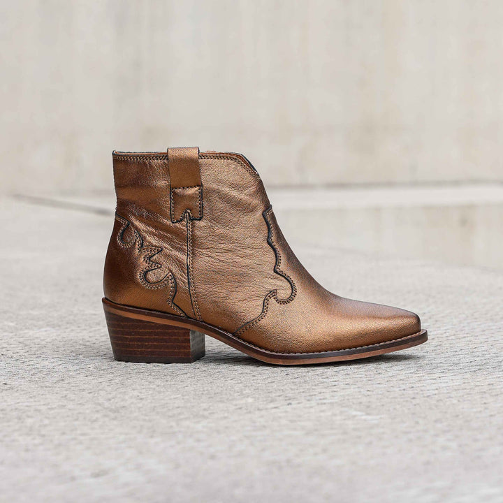 MINT ANKLE BOOT Bronze Leather