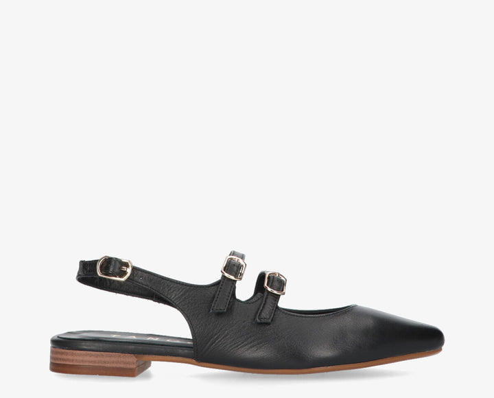 DUNA SLINGBACK Black Leather