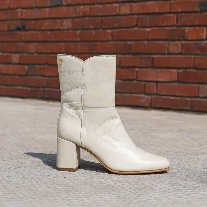 PERLA BOOT Off White Leather