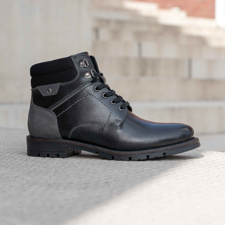 LUCAS LACE BOOT Black Leather